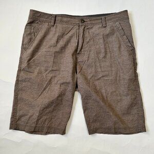 prAna Furrow Shorts Mens 38 brown BreatHe M3furr113 Hiking Camp Outdoor Stretch